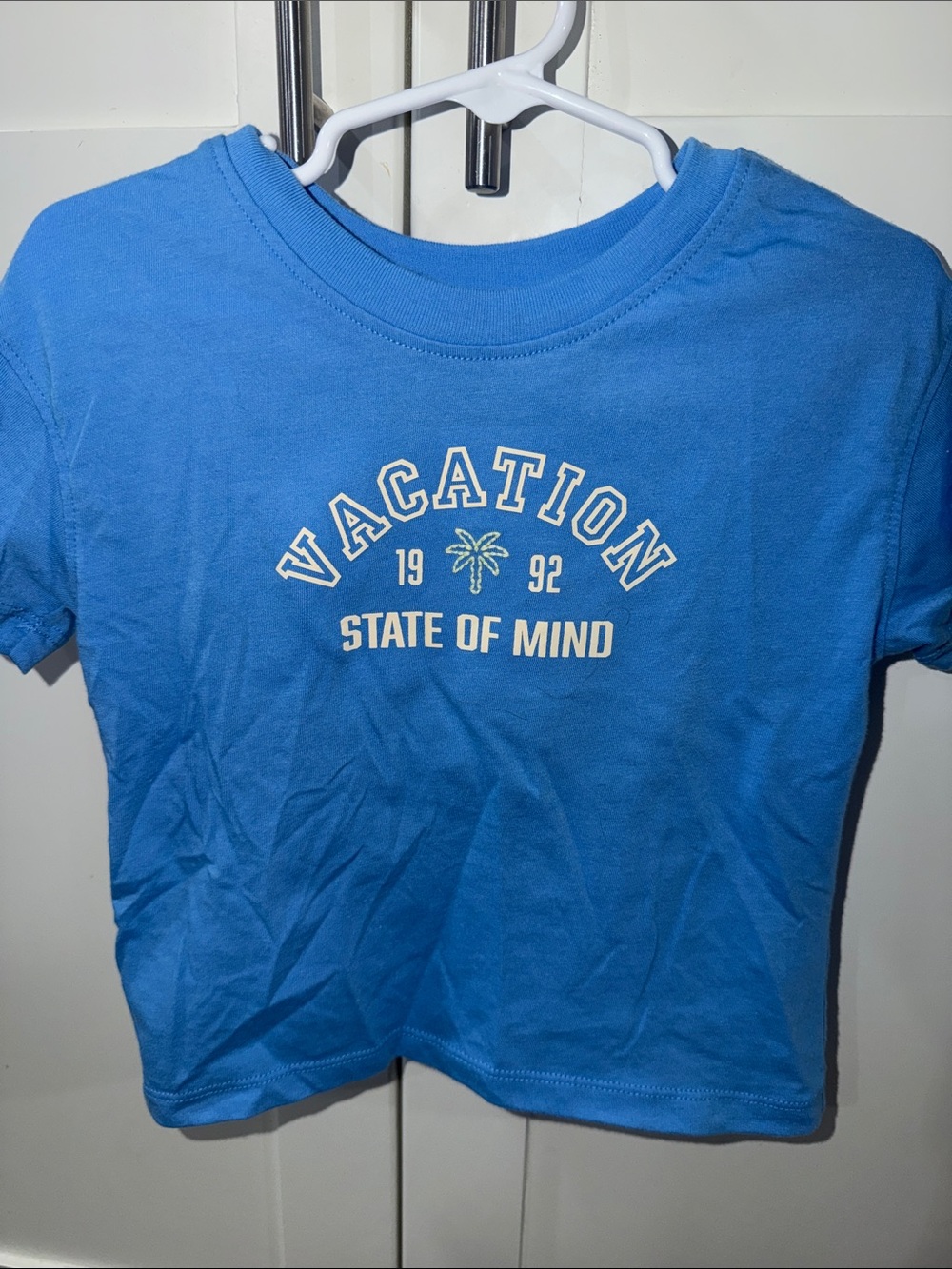 Cat & Jack Bright Blue "Vacation State of Mind" Tee